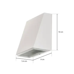 78047 Væglampe trapez 3000K 9cm hvid 255lm^BEGA Clearance