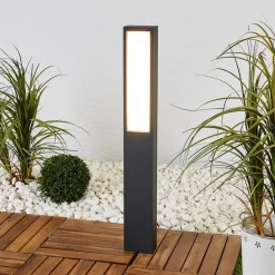 BEGA Gadebelysning>77246K3 gadelampe kantet grafit 3000 K 1 side