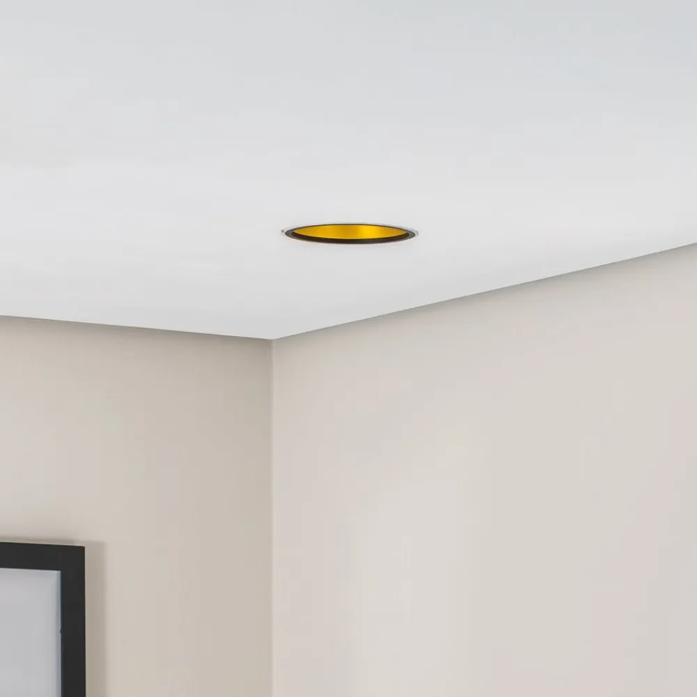 LED indbygget loftspot Studio Line, sort/messing, aluminium^BEGA Outlet