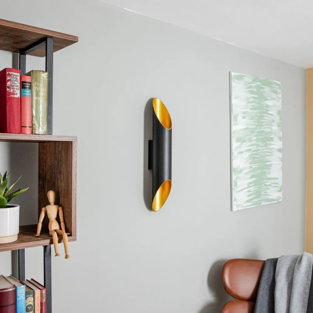 BEGA Studio Line væglampe cut 28W sort/messing