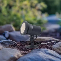 BEGA udendørs spotlampe 85009, grafit, støbt aluminium, stik