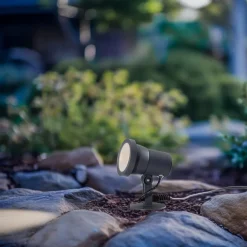 BEGA udendørs spotlampe 85009, grafit, støbt aluminium, stik