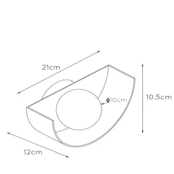 Benni væglampe med kugleskærm af glas, grøn^Lucide Clearance