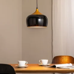 Opviq Pendellamper>Berceste 212-S hængelampe Ø30cm sort/guld