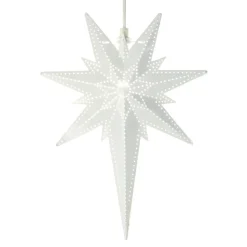 STAR TRADING Betlehem dekostjerne af metal, hvid