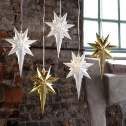 STAR TRADING Betlehem dekostjerne af metal, hvid