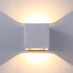 Betongrå LED udendørs væglampe Riak^Lucande Hot