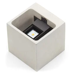 Betongrå LED udendørs væglampe Riak^Lucande Hot