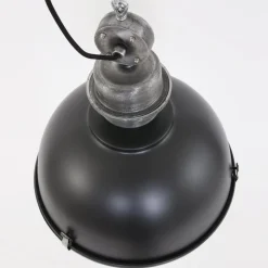 Steinhauer Bikkel hængelampe, Ø 42 cm, sort, metal, glas, E27