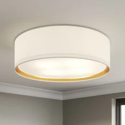 TK Lighting Loftlamper>Bilbao loftslampe, hvid/guld, Ø 60 cm