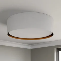 TK Lighting Loftlamper>Bilbao loftslampe, hvid/guld, Ø 60 cm