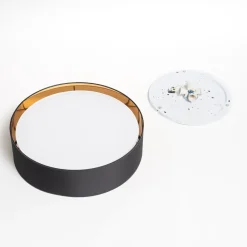 TK Lighting Bilbao loftslampe, sort/guld, Ø 60 cm