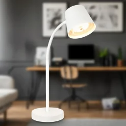 Biwo LED-bordlampe, hvid, berøringsdæmper, metal^Briloner