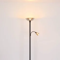 Blade gulvlampe, højde 178 cm, sort/røgfarvet, 2 lyskilder.^Globo Sale