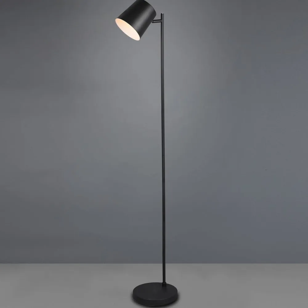 Reality Leuchten Gang|Gulvlamper>Blake LED-gulvlampe med batteri, kan dæmpes, sort