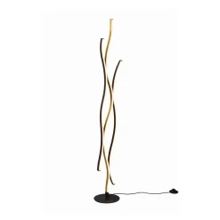 Trio Lighting Blaze LED-gulvlampe med lysdæmper, CCT, messing