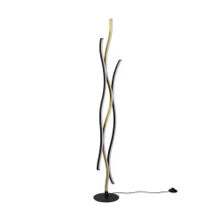 Trio Lighting Blaze LED-gulvlampe med lysdæmper, CCT, messing