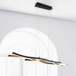 Trio Lighting Blaze LED-pendel, CCT, dæmpbar, messing