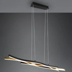 Trio Lighting Blaze LED-pendel, CCT, dæmpbar, messing