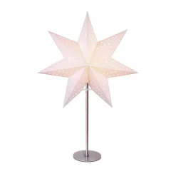 Bobo bordlampe, hvid, papirstjerne, højde 51 cm, E14^STAR TRADING Best