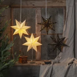 Bobo papirstjerne, 7-takket, hvid, Ø 34 cm^STAR TRADING Outlet