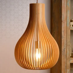 Bodo pendellampe, lyst træ^Lucide Discount