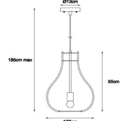 Bodo pendellampe, lyst træ^Lucide Discount