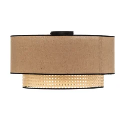 Boho loftlampe, rattan, beige/sort^Duolla Online