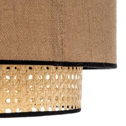 Boho loftlampe, rattan, beige/sort^Duolla Online