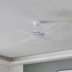 EGLO Loftventilatorer>Bondi 1 loftventilator, mat hvid, fjernbetjening