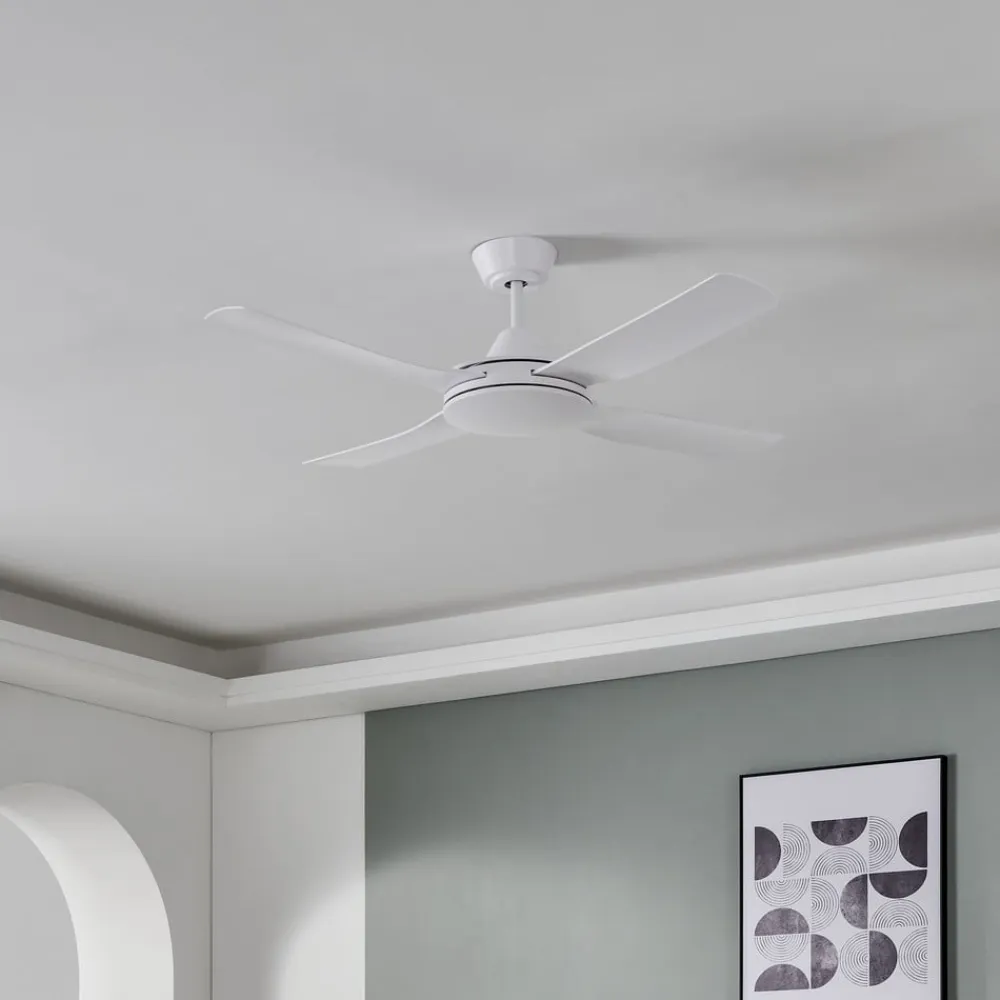 EGLO Loftventilatorer>Bondi 1 loftventilator, mat hvid, fjernbetjening