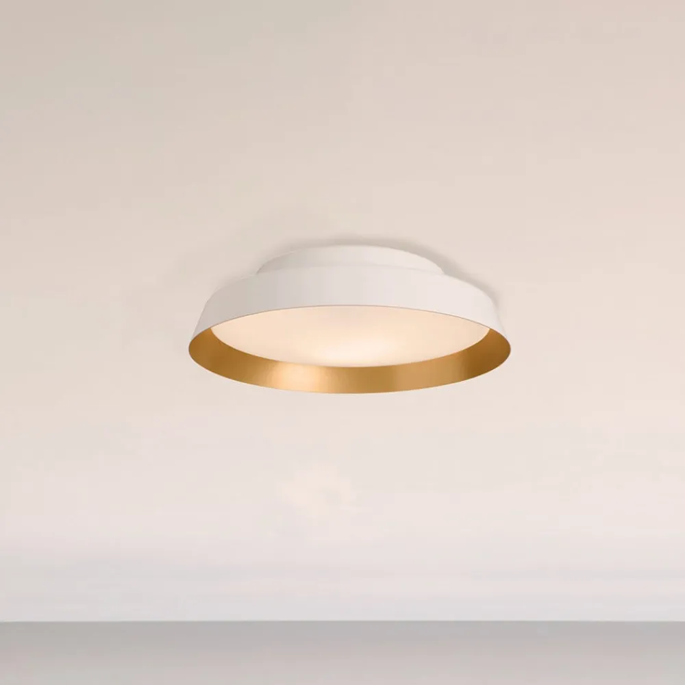 Boop! LED udendørs loftlampe Ø37cm hvid/guld^Carpyen Online