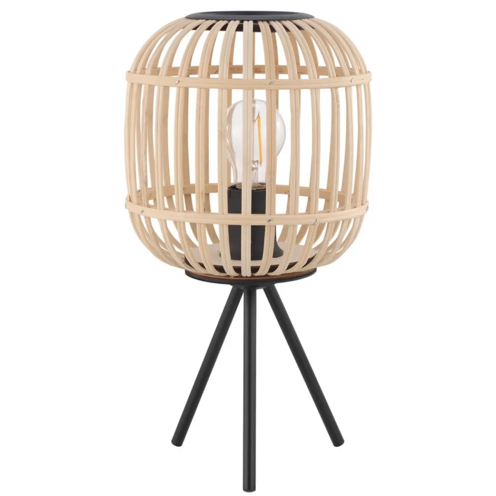 EGLO Bordlamper>Bordesley bordlampe med træskærm