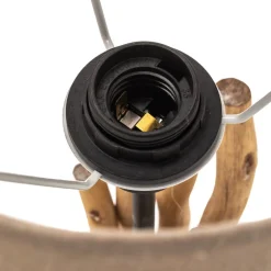 ONLI Bordlampe Agar med stofskærm og træelement