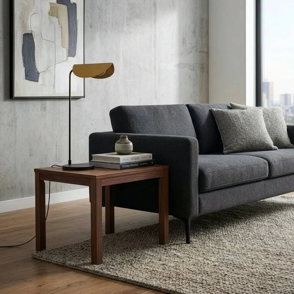 Opviq Bordlampe Corner, sort/guld, højde 57 cm, E14