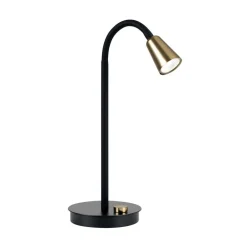 ORION Arbejdsrum/Kontor>Bordlampe Dotty, messing, højde 45 cm, fod, dæmper, GU10