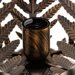 Bordlampe Felce som bregne i bronze, højde 24 cm^ONLI Online