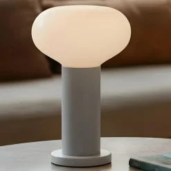 Bordlampe Flo, grå, Ø 19 cm, glas^ALDEX Sale