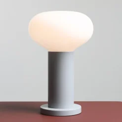 Bordlampe Flo, grå, Ø 19 cm, glas^ALDEX Sale