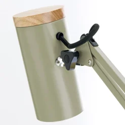 ORION Bordlampe Gili, lysegrøn, klemme, stål, højde 75 cm, E27