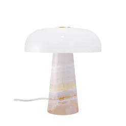 DFTP by Nordlux Bordlamper>Bordlampe Glossy, rosa/hvid, højde 24 cm, marmor/glas