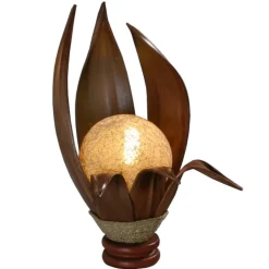 Woru Bordlamper>Bordlampe Karima fremstillet af hærdede kokosblade