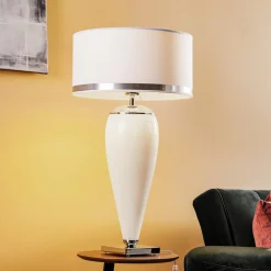 Bordlampe Lund, hvid/opal, højde 70 cm^Argon New