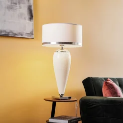 Bordlampe Lund, hvid/opal, højde 70 cm^Argon New