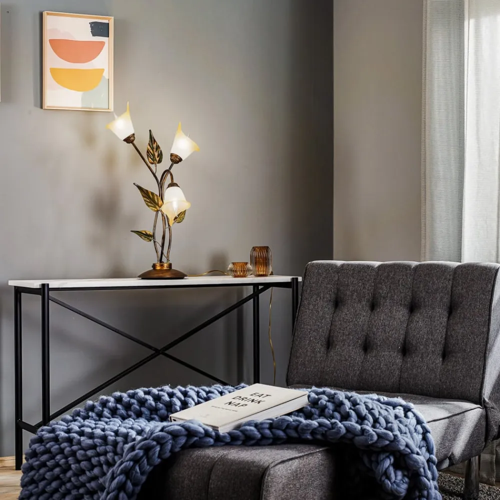 ONLI Bordlampe Miranda med 3 lyskilder, bronze