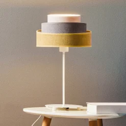 Bordlampe Pastell Trio senf/grå/lysegrå H 50 cm^Duolla Hot