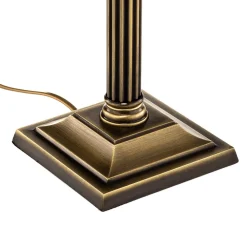 Jupiter Bordlampe Petro, glas, antik messingfarve, højde 50 cm