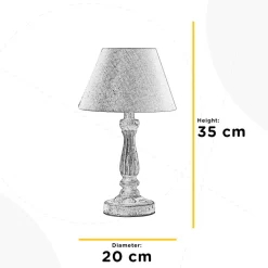 Bordlampe Raffy i ældet træ^ONLI Hot