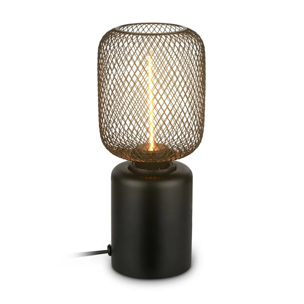 Briloner Bordlamper>Bordlampe Rist, sort, højde 22 cm, metal