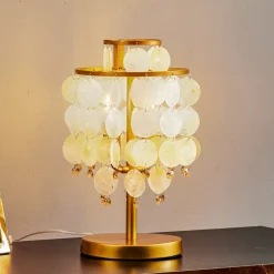 ONLI Bordlampe Ruben med perlemorskiver